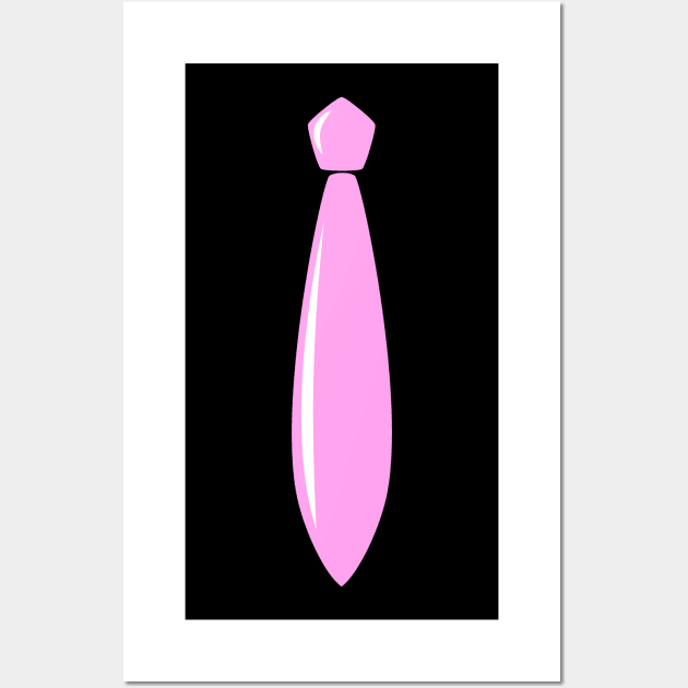 Shiny Pink Tie Wall Art by Axiomfox